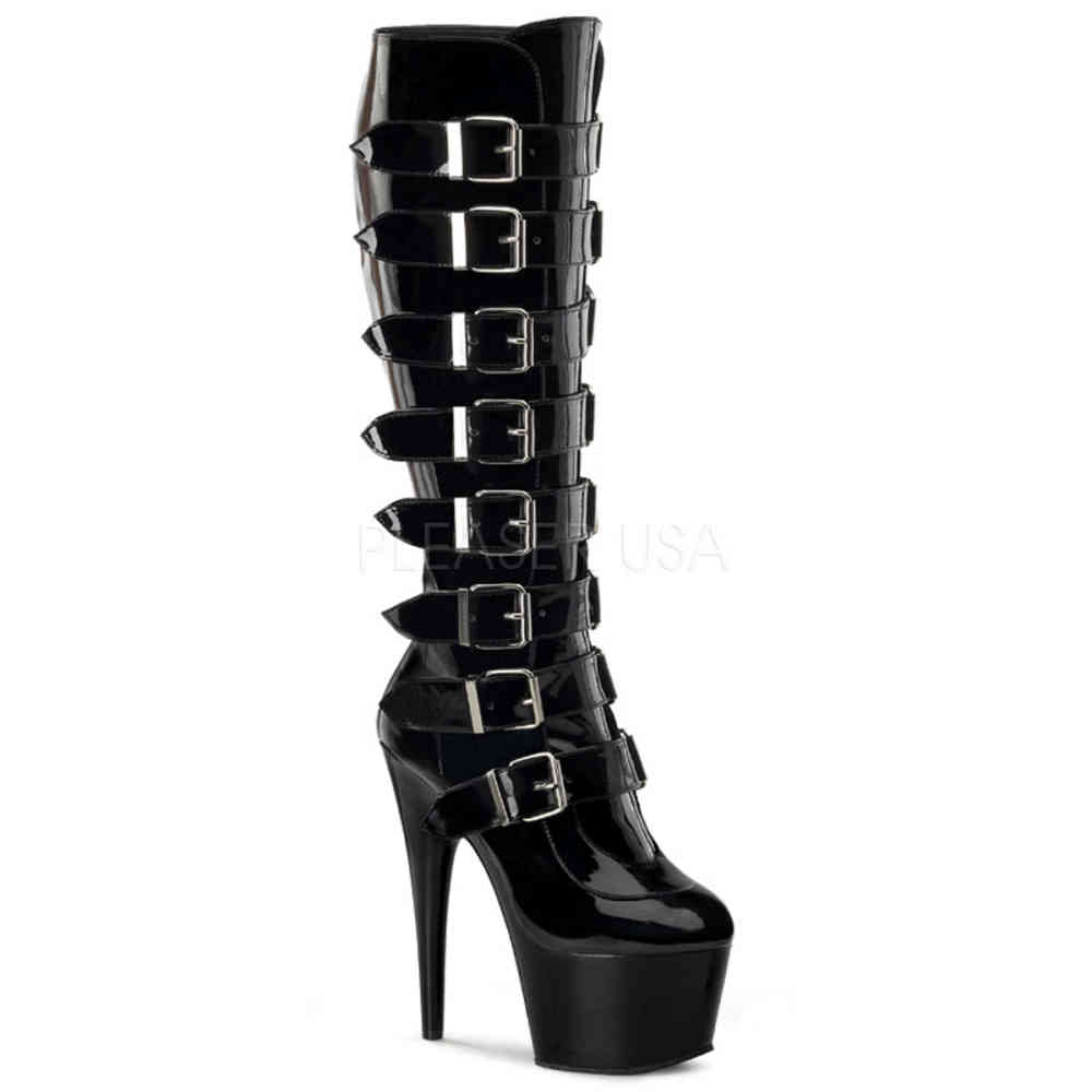 Pleaser - ADORE2043 Plateau Laarzen - Paaldans schoenen - Zwart Product image